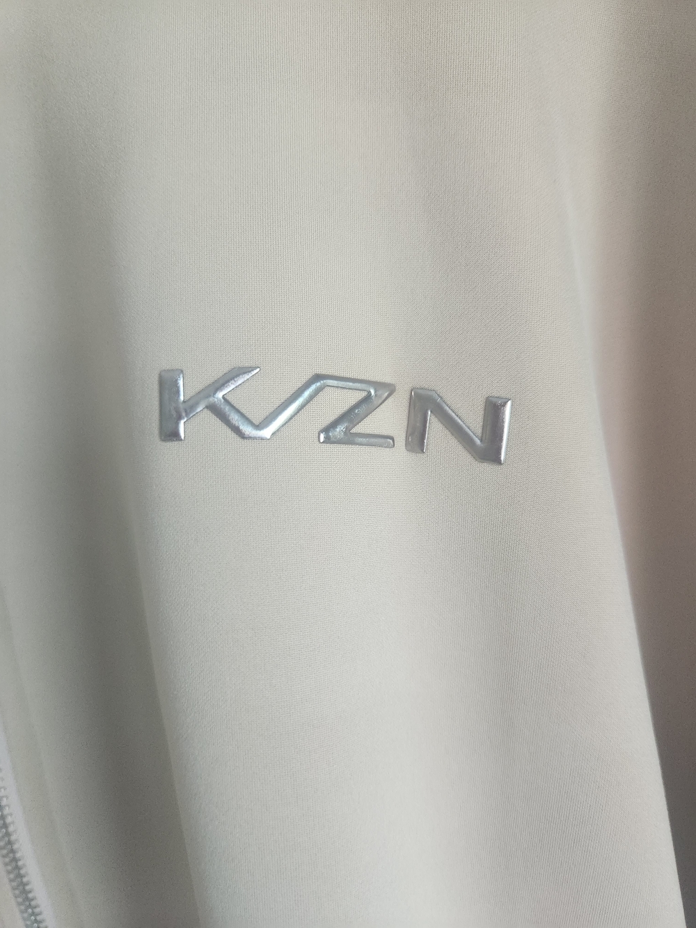 K/ZN Women's Beige Neoprene Double Zip-Up Jacket XL - Picture 9 of 16